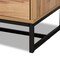 Baxton Studio Reid Industrial Oak Finished Wood and Black Metal 2-Drawer TV Stand 162-10294 - alternate 6